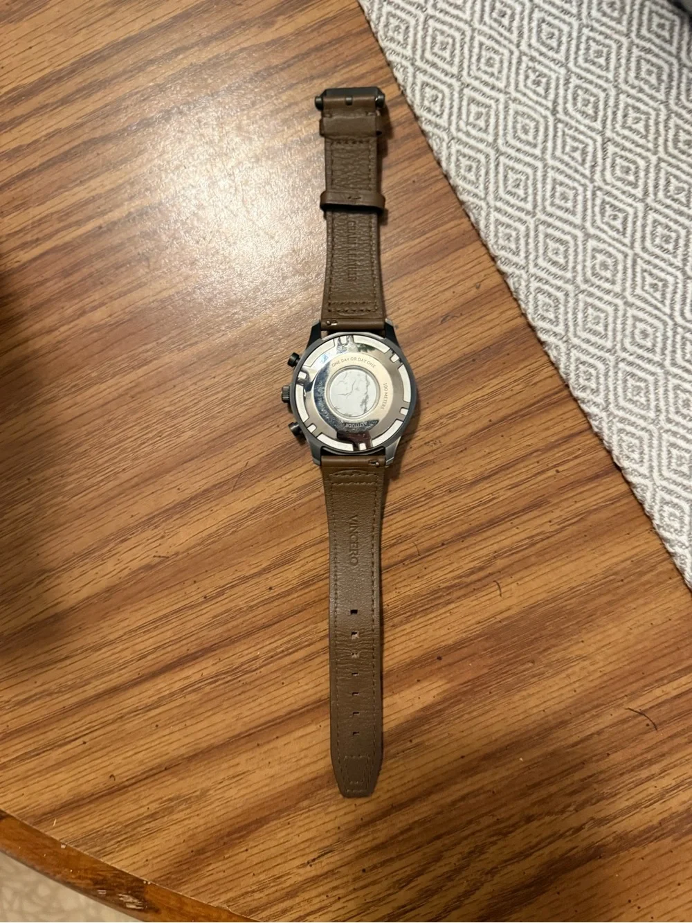 VINCERO Brown Leather Strap with Gray Dial